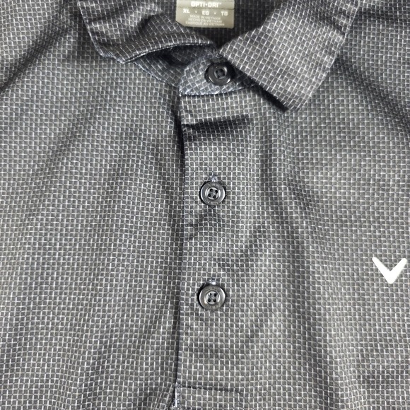 Callaway Polo Shirt Mens XL Black Opti Dri Golf Golfing Lightweight Logo outdoor - Picture 3 of 7
